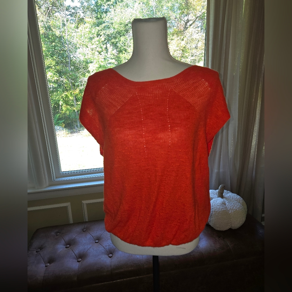 NWT, Maeve, Knitted Blouse, Orange, Size M